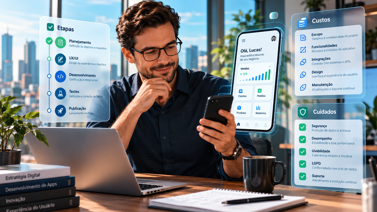 Como desenvolver um aplicativo para sua empresa: etapas, custos e cuidados